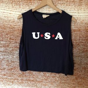 American Rebel USA Crop Tank Top